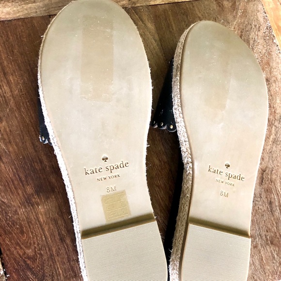 KateSpade slip on espadrille style leather sandal - Picture 7 of 7